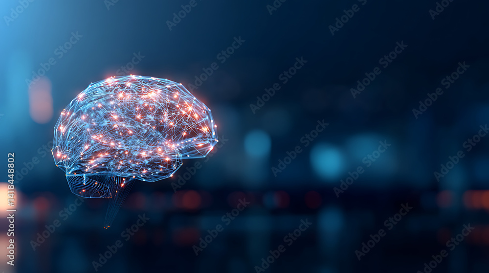 Poster quantum illumination holographic neural network visualization - cutting-edge ai computational intell