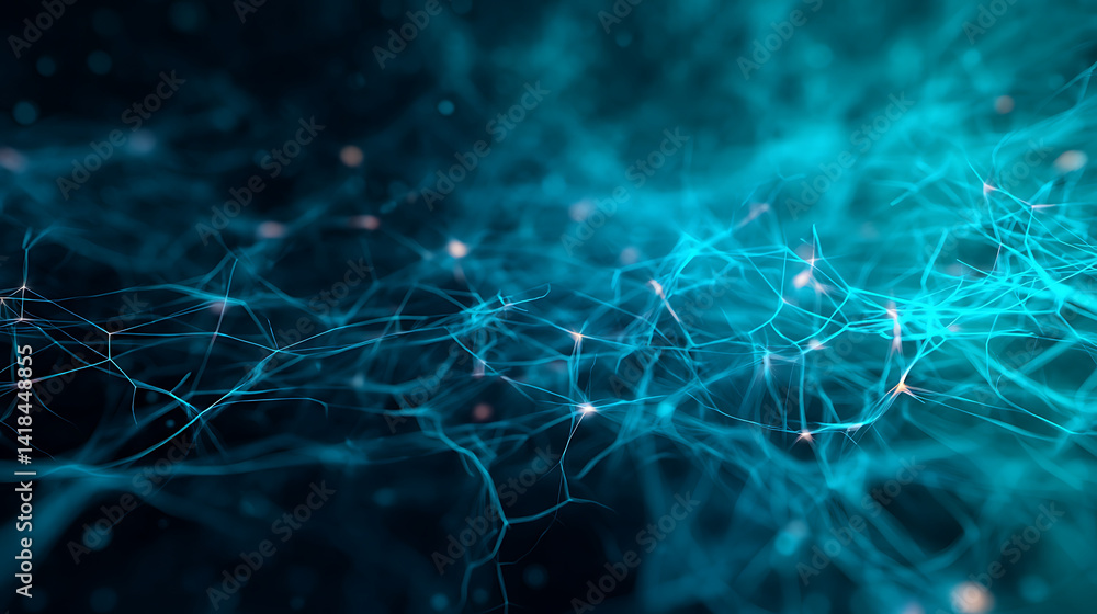 Poster quantum illumination holographic neural network visualization - cutting-edge ai computational intell