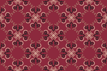 maroon luxury vector seamless pattern. Ornament, Traditional, Ethnic, Arabic, Turkish, Indian motifs. Great for fabric and textile, wallpaper, packaging design or any desired idea.