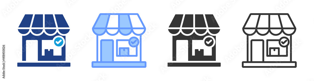 Poster Specialty Store icon set multiple style collection