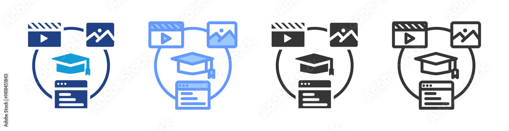 Aufkleber Authoring Tools icon set multiple style collection