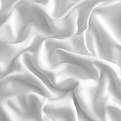 Obraz premium Luxurious white fabric with soft, flowing drapes and subtle texture