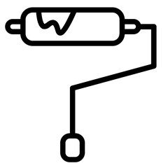 Bucket Color Paint Line Icon