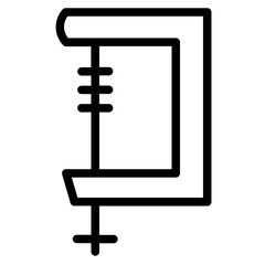 Building Clamp Clipper Line Icon