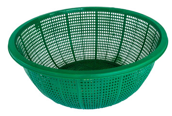 Medium plastic basket on transparent background