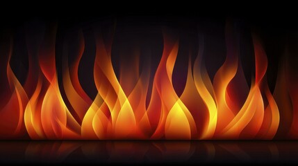 Naklejka premium Black flame graphic abstract design eleme-3 - swirl mysterious bright decorative burning