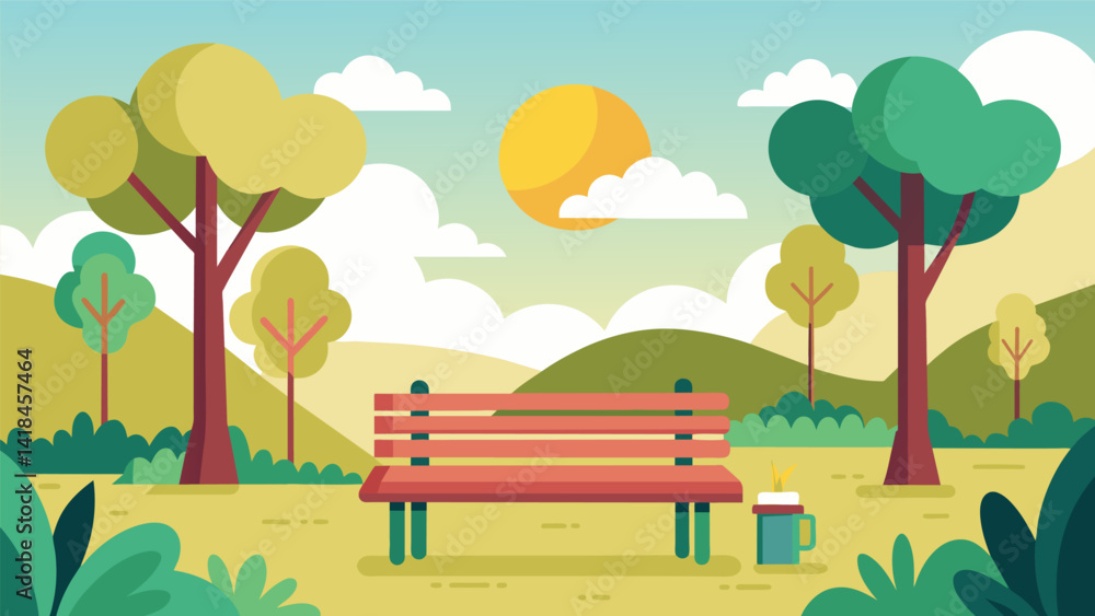 Aufkleber a bench in a sundrenched park where a reader takes a break from the world to delve into a new advent