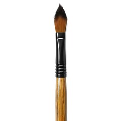 Fototapeta premium Pointed synthetic-hair watercolor brush with a wooden handle