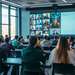 High-quality images of online education, digital learning, and modern classrooms featuring students, teachers, and e-learning tools. Perfect for academic content, virtual schooling & digital literacy.