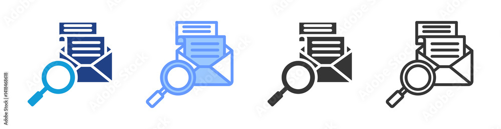 Poster Information icon set multiple style collection
