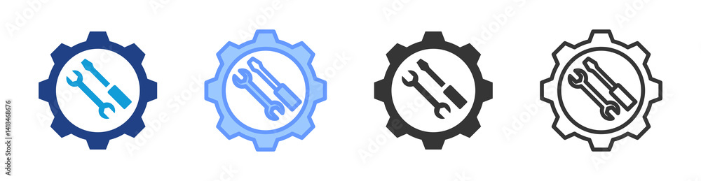 Poster Maintain icon set multiple style collection