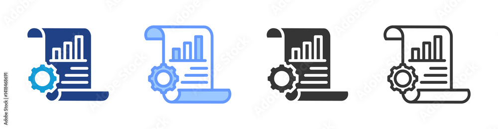 Poster Projects icon set multiple style collection