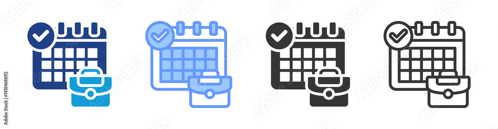 Poster Event icon set multiple style collection