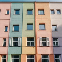 Obraz premium Colorful multicolored buildings facade