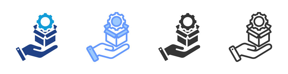 Product Services icon set multiple style collection