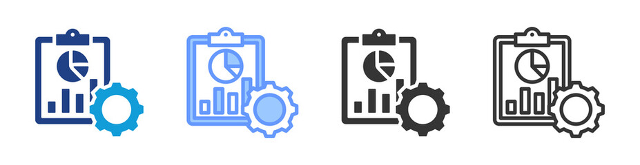Business Planning icon set multiple style collection