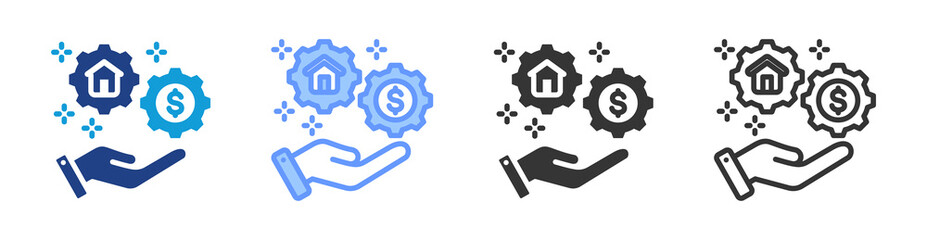 Assets icon set multiple style collection