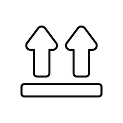 Upward icon vector stock illustration