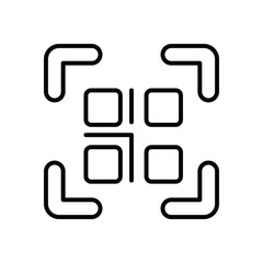  Identification By Quar Code icon vector stock illustration