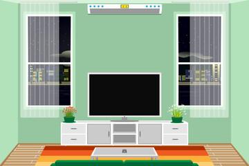  in the television room