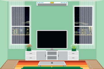  in the television room