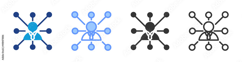 Poster Channels icon set multiple style collection