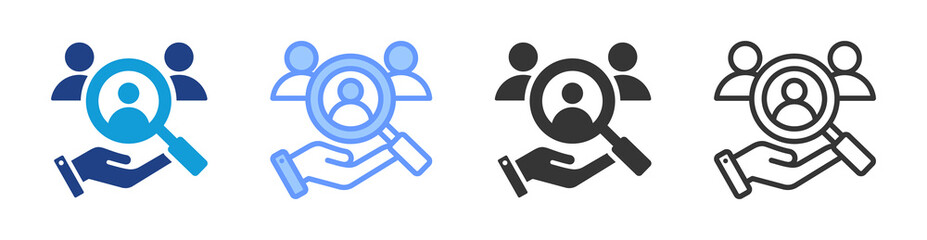 Customer Segments icon set multiple style collection