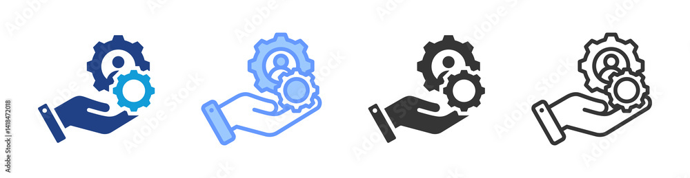 Poster services icon set multiple style collection