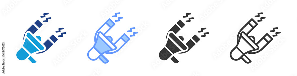 Poster Marketing icon set multiple style collection