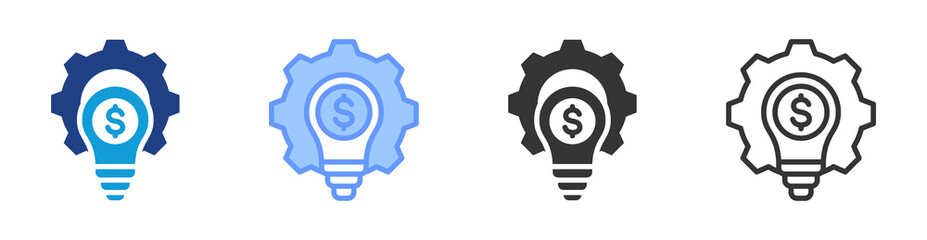 Innovation icon set multiple style collection