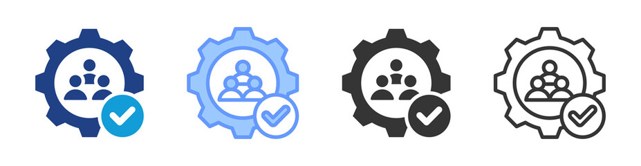 Team Work icon set multiple style collection