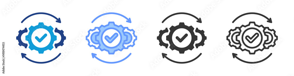 Poster Operations icon set multiple style collection