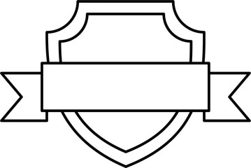 A clean and minimalist emblem badge logo created with simple linear strokes. Perfect for branding, packaging, clothing labels