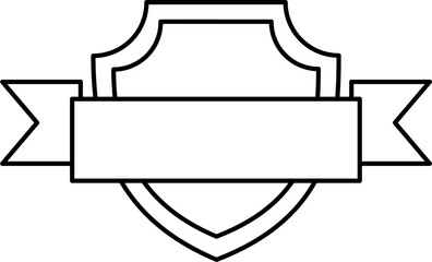 A clean and minimalist emblem badge logo created with simple linear strokes. Perfect for branding, packaging, clothing labels