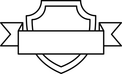 A clean and minimalist emblem badge logo created with simple linear strokes. Perfect for branding, packaging, clothing labels