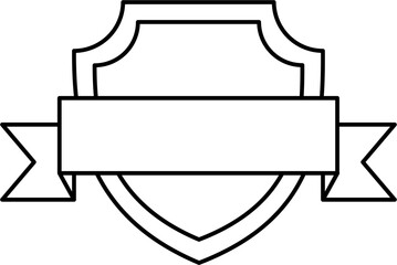 A clean and minimalist emblem badge logo created with simple linear strokes. Perfect for branding, packaging, clothing labels