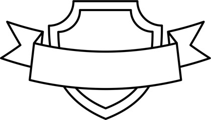 A clean and minimalist emblem badge logo created with simple linear strokes. Perfect for branding, packaging, clothing labels