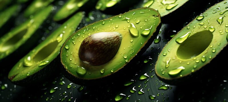 abstrak mozaic color of avocado in drakness art, ai generative