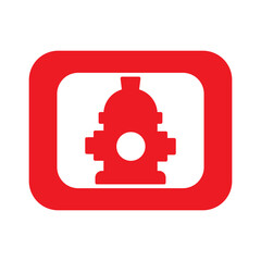 hydrant fire sign icon vector 