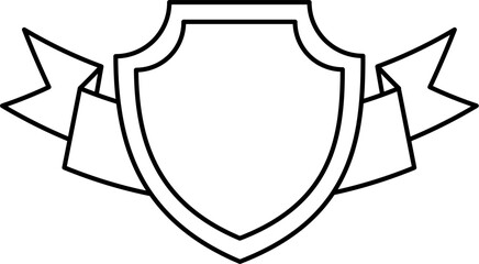 A clean and minimalist emblem badge logo created with simple linear strokes. Perfect for branding, packaging, clothing labels