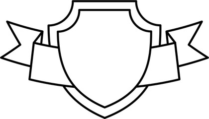 A clean and minimalist emblem badge logo created with simple linear strokes. Perfect for branding, packaging, clothing labels