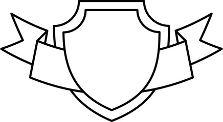 A clean and minimalist emblem badge logo created with simple linear strokes. Perfect for branding, packaging, clothing labels