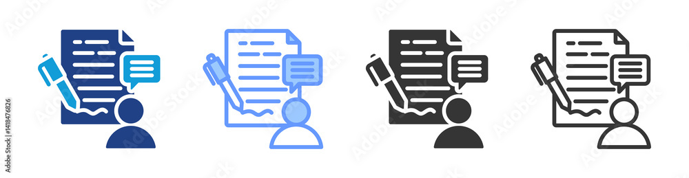 Poster tax consulting icon set multiple style collection