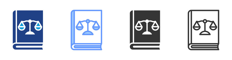 Legal Dictionary icon set multiple style collection