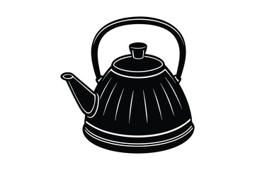 Teapot silhouette vector illustration isolated on white background