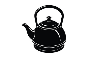 Kettle silhouette vector illustration isolated on white background