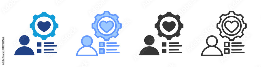 Poster Soft Skill icon set multiple style collection