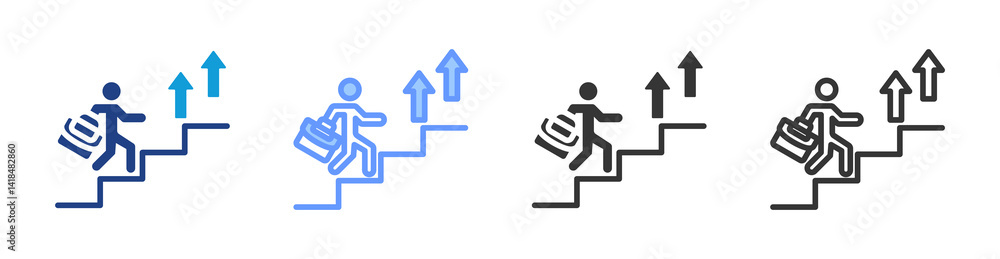 Poster promotion icon set multiple style collection
