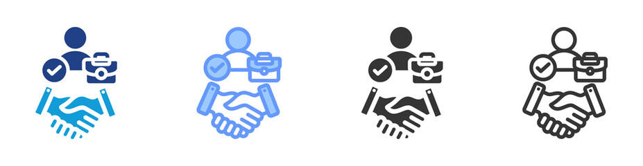 Succession Planning icon set multiple style collection