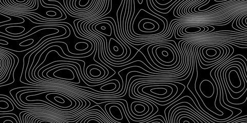 Complex topographic contour lines abstract geographic map. Intricate line patterns on background.
